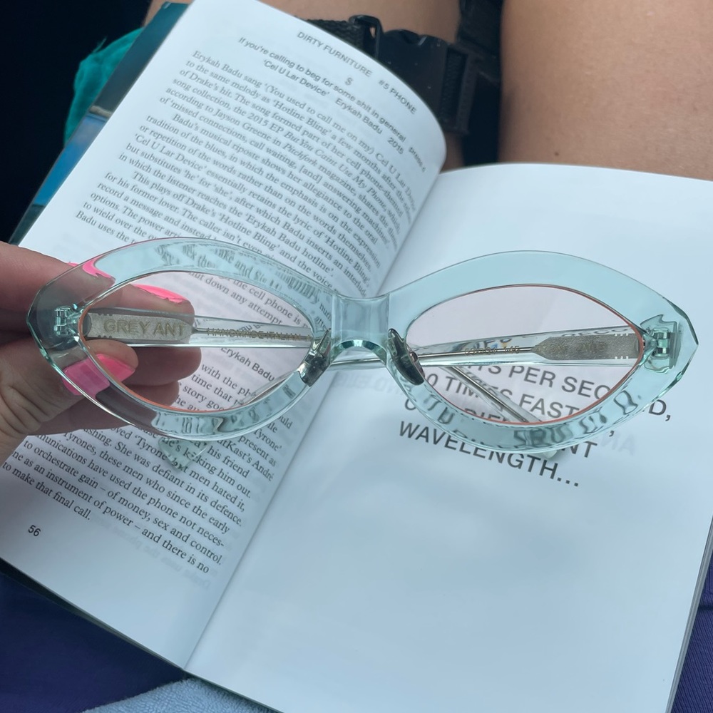Grey ant zoom sunglasses in bottle clear